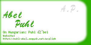 abel puhl business card